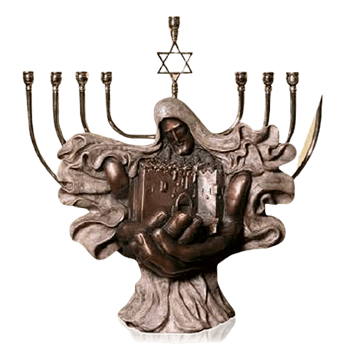 Peaceful Menorah Bronze Cremation Urn