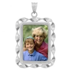 Peaceful Silver Photo Pendant