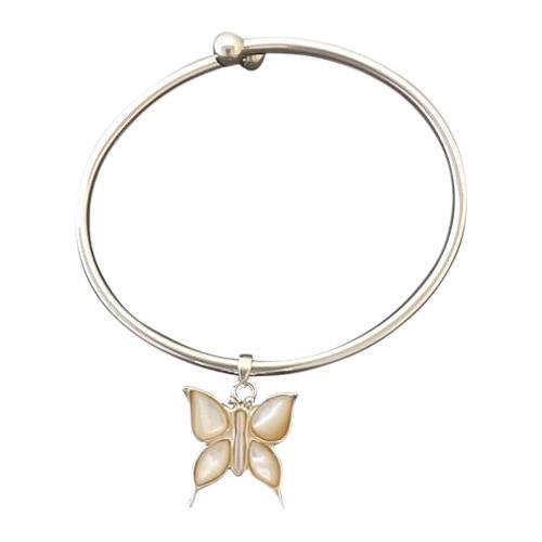 Pearl Butterfly Ash Cremation Bracelet