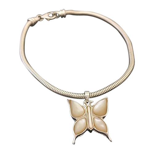 Pearl Butterfly Cremation Bracelet
