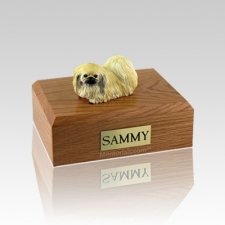 Pekingese Laying Medium Dog Urn