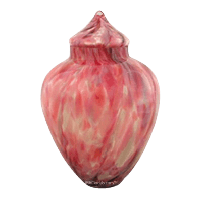 Peony Glass Cremation Urn