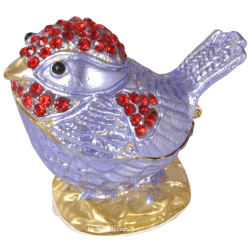 Periwinkle Bird Keepsake Urn