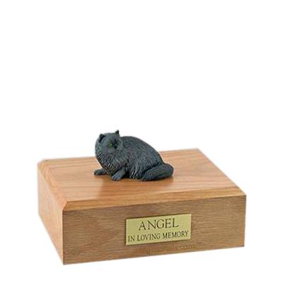 Persian Grey Laying Small Cat Cremation Urn