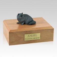 Persian Grey Laying Cat Cremation Urns