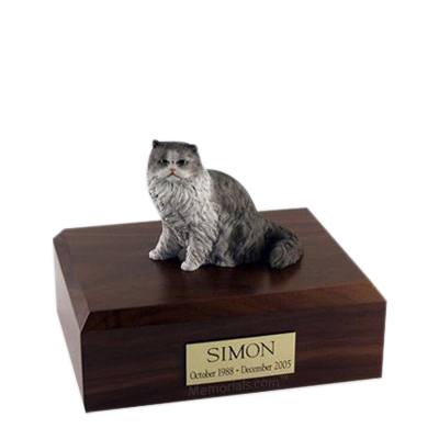 Persian Grey and White Medium Cat Cremation Urn