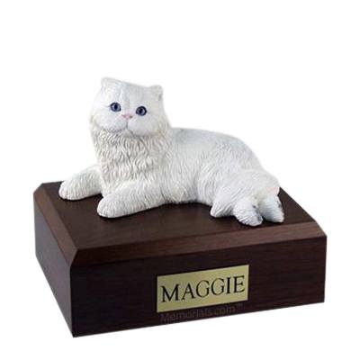 Persian White Large Cat Cremation Urn