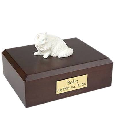 Persian White Laying X Large Cat Cremation Urn