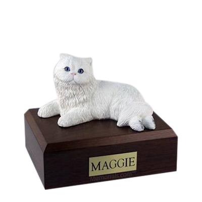 Persian White Medium Cat Cremation Urn