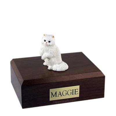 Persian White Paw Large Cat Cremation Urn