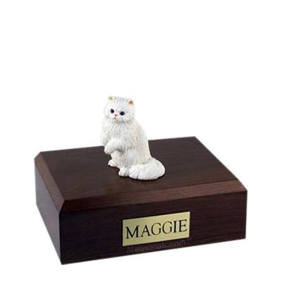 Persian White Paw Medium Cat Cremation Urn