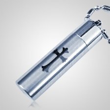 Pet Cross Cremation Keychain