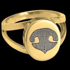 Pet Nose 14k Gold Cremation Print Ring