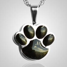 Pet Paw Black Cremation Keepsake