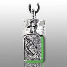 Pet Prayer Green Cremation Necklace