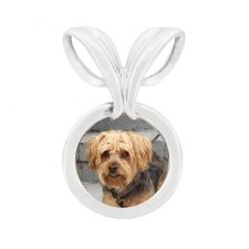 Petal Silver Photo Pendant