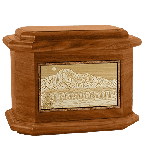 Pikes Peak Mahogany Octagon Cremation Urn