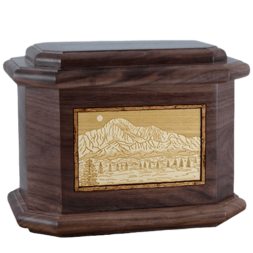 Pikes Peak Walnut Octagon Cremation Urn