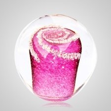 Pink Cremation Glass Weight