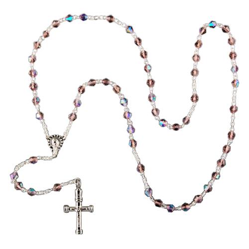 Pink Crystal Cremation Rosary