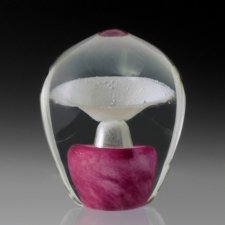 Pink Geyser Glass Cremation Keepsake