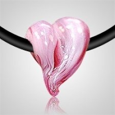 Pink Heart Pet Cremation Pendant II