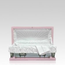 Pink Large Metal Pet Casket