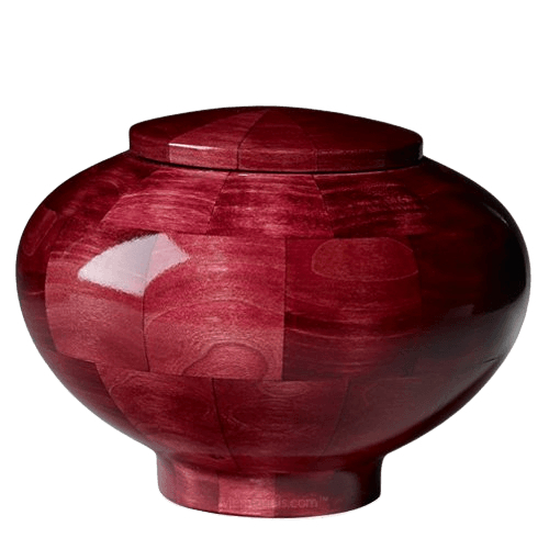 Pink Medium Wood Urn