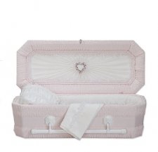 Pink Ray Premie Child Casket