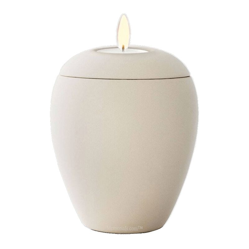 Pirr Ivory Tea Light Keepsake Urn