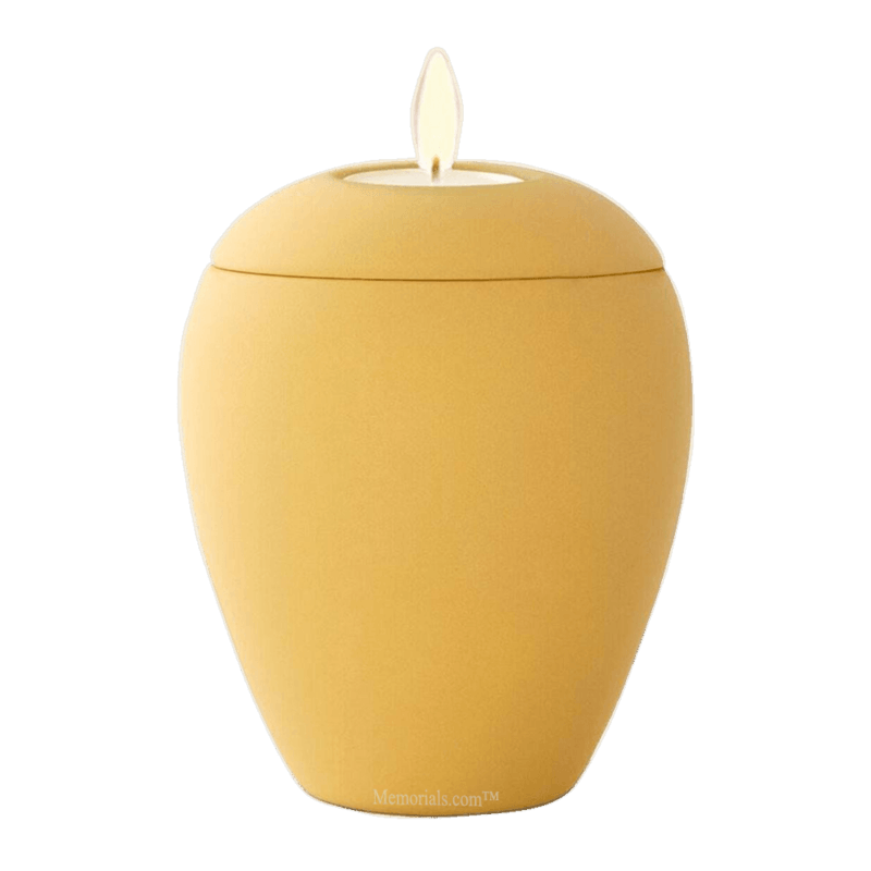 Pirr Yellow Tea Light Keepsake Urn