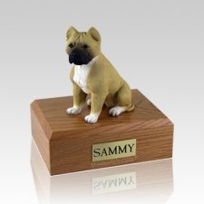 Pit Bull Tan & White Large Dog Urn