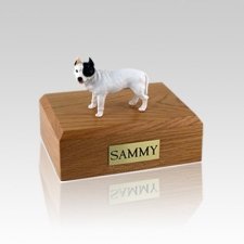 Pit Bull Terrier White Medium Dog Urn