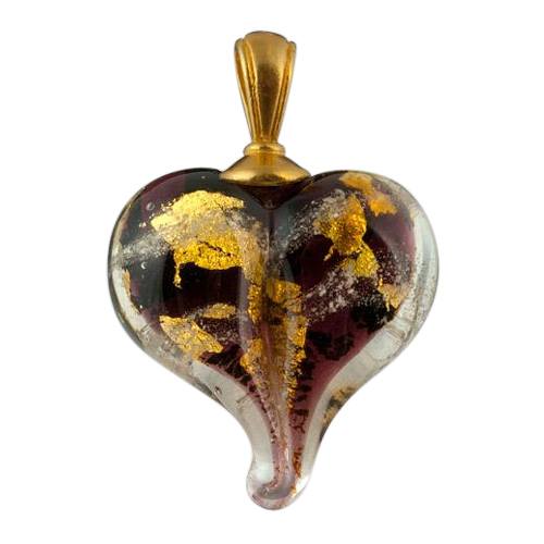 Plum & Gold Love Cremation Ash Pendant