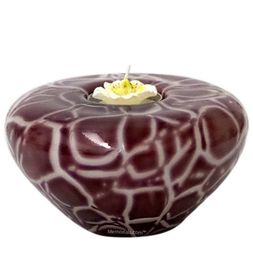 Plum Candle Glass Pet Urn