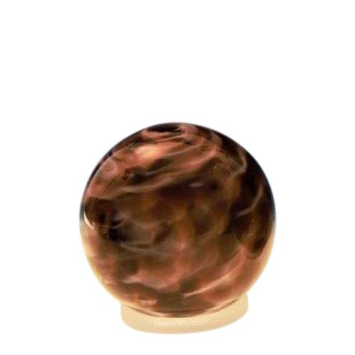 Plum Orb Small Glass Pet Urn