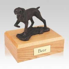 Pointer Bronze Large Dog Urn