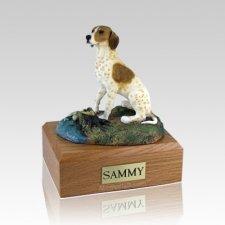 Pointer Brown & White Dog Urns