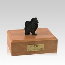 Pomeranian Black Medium Dog Urn