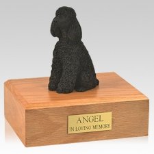 Poodle Black Resting Dog Urns