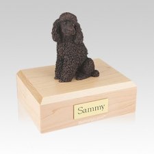 Poodle Bronze Sitting Medium Dog Urn