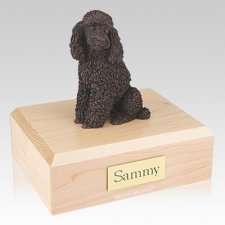 Poodle Bronze Sitting X Large Dog Urn