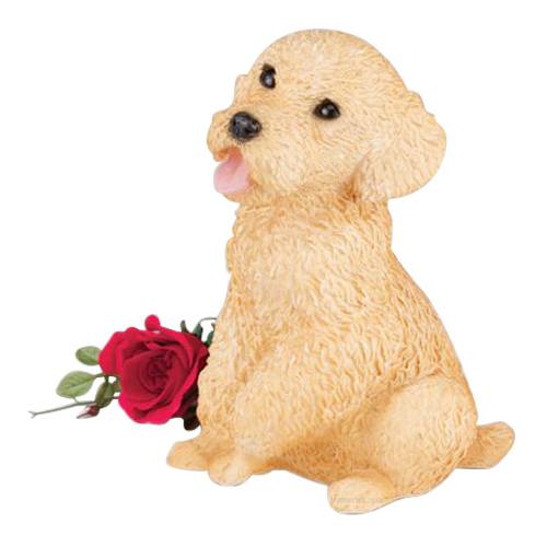 Gold Poodle Cremation Urn