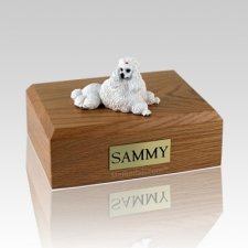 Poodle White Show Cut Dog Urns