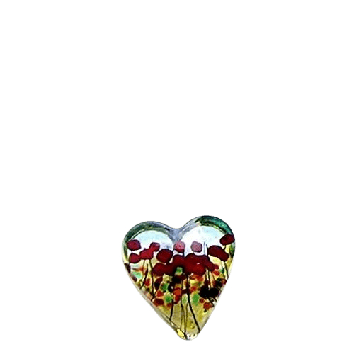 Poppy Glass Heart Keepsake