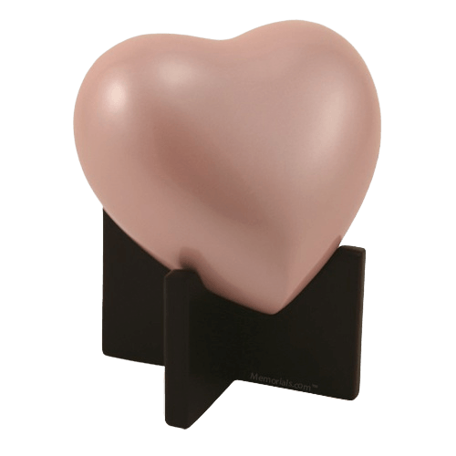 Powder Pink Keepsake Heart Urn