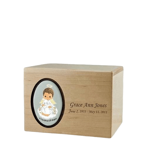 Precious Moments African American Boy Small Urn