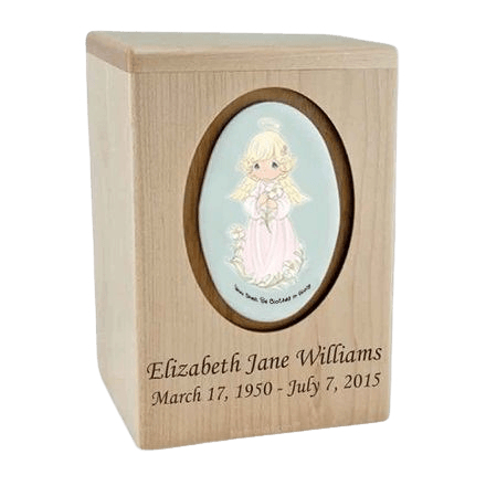 Precious Moments Blonde Girl Child Urn II