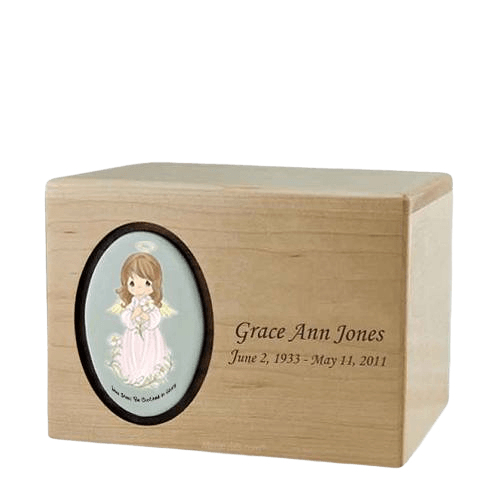 Precious Moments Brunette Girl Urn II