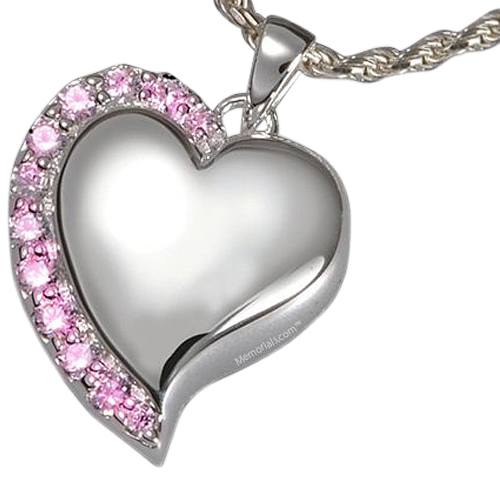 Princess Heart Cremation Pendant III